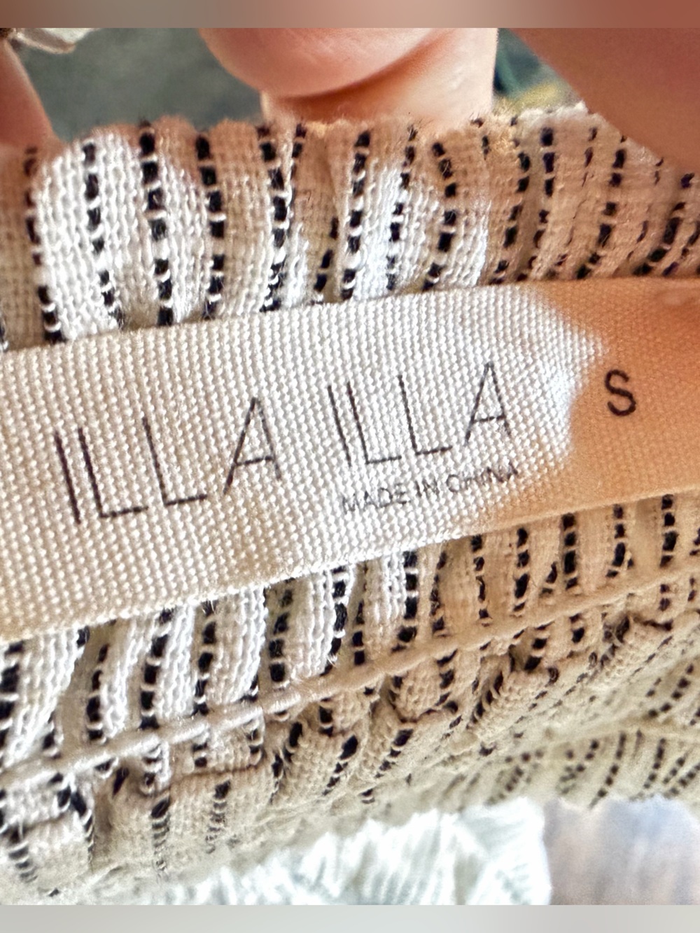 NWT ILLA ILLA Striped Bubble Hem Mini Dress - Sz. S. Effortless Boho - Picture 8 of 9